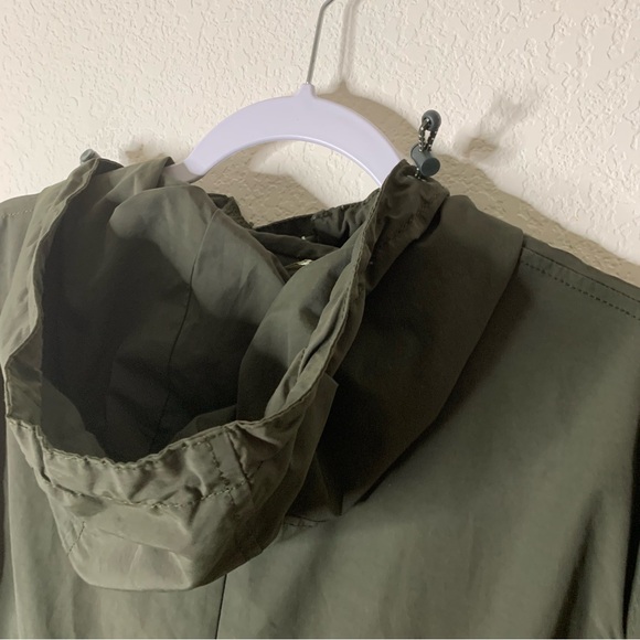 J.crew Womens green perfect lightweight hooded full zip utility jacket M - Picture 9 of 9